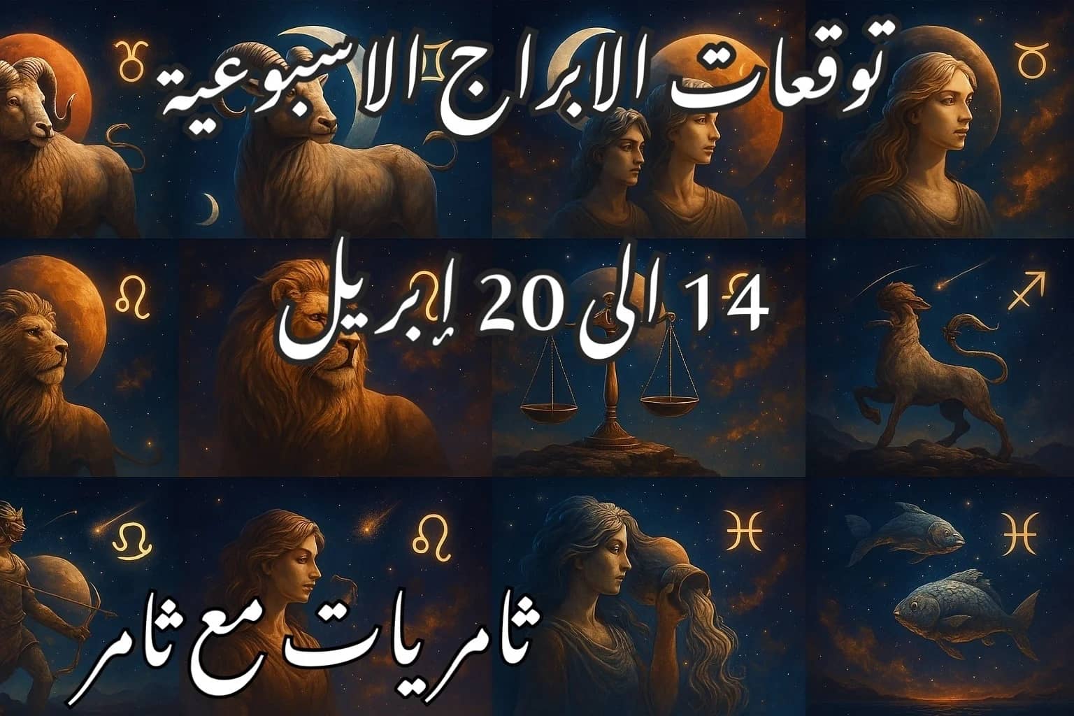 توقعات الابراج الاسبوعية 14 إلى 20 إبريل