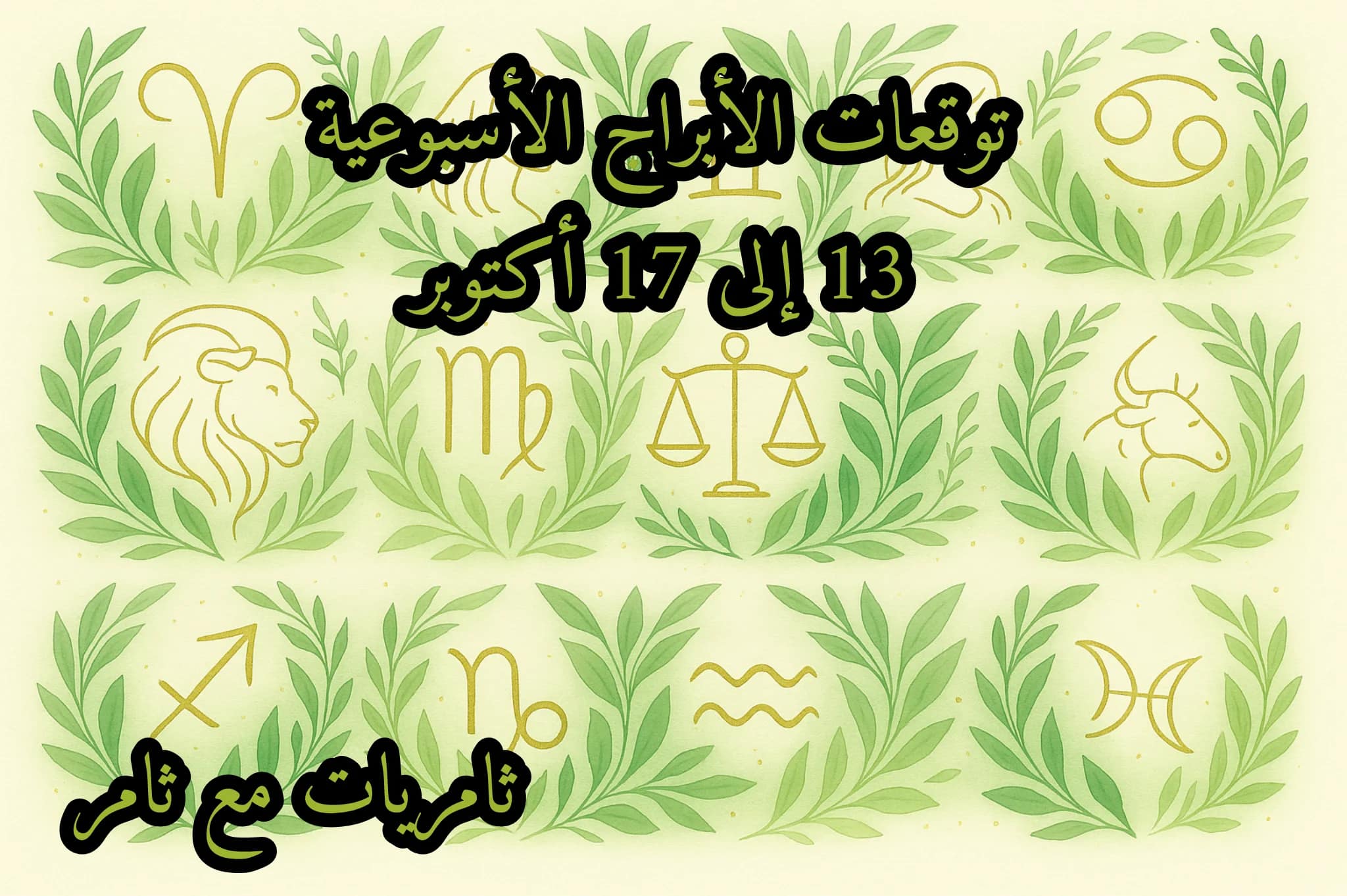 توقعات الأبراج الأسبوعية 13 إلى 19 أكتوبر