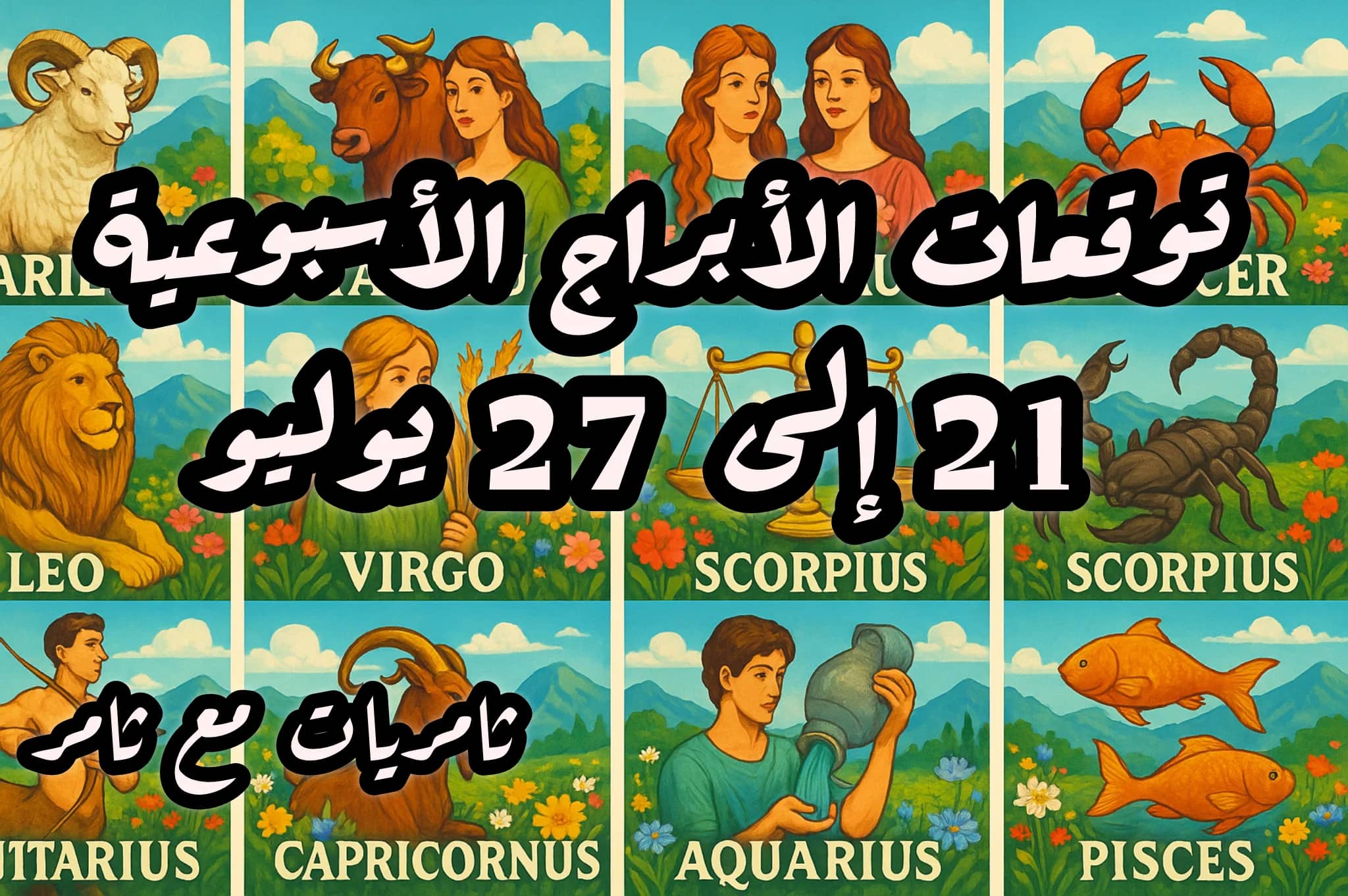 توقعات الأبراج الأسبوعية 21 إلى 27 يوليو